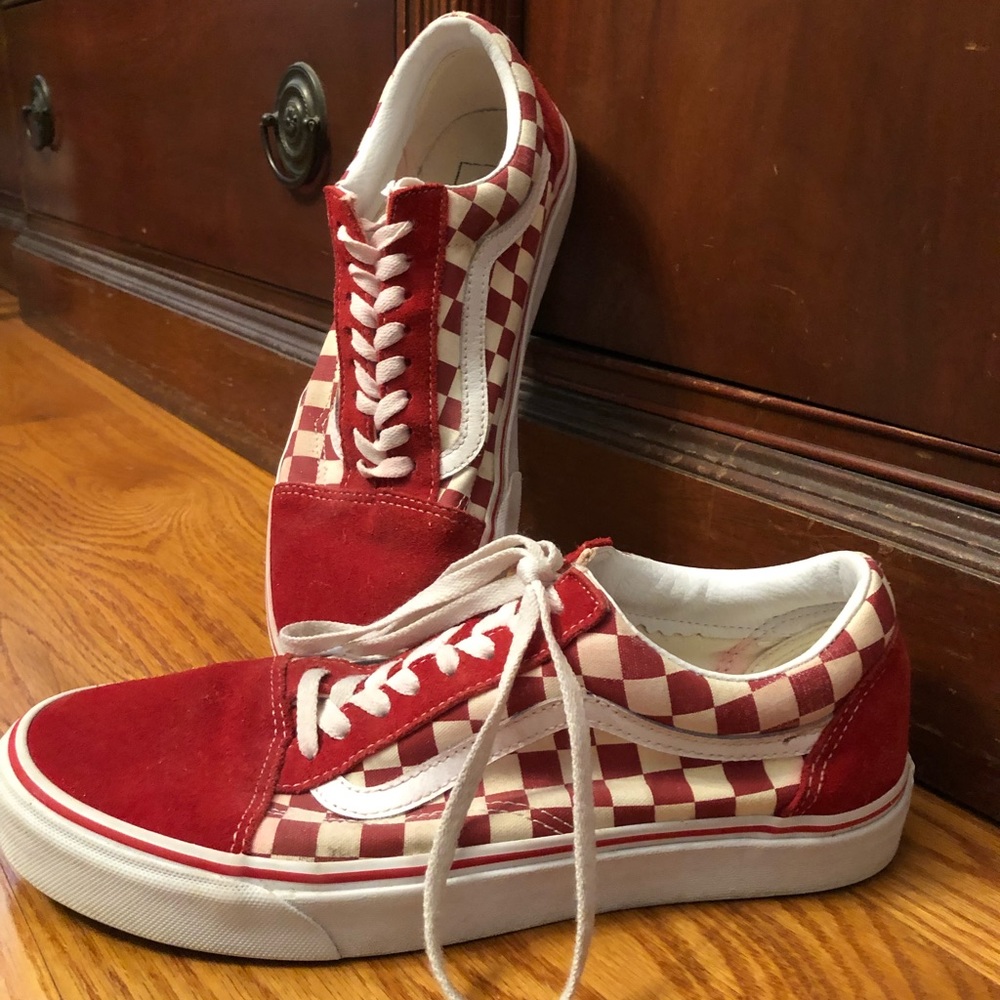 Vans red checkerboard Sneakers